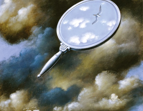 Gallery of humor painting by Rafal Olbinski - Poland