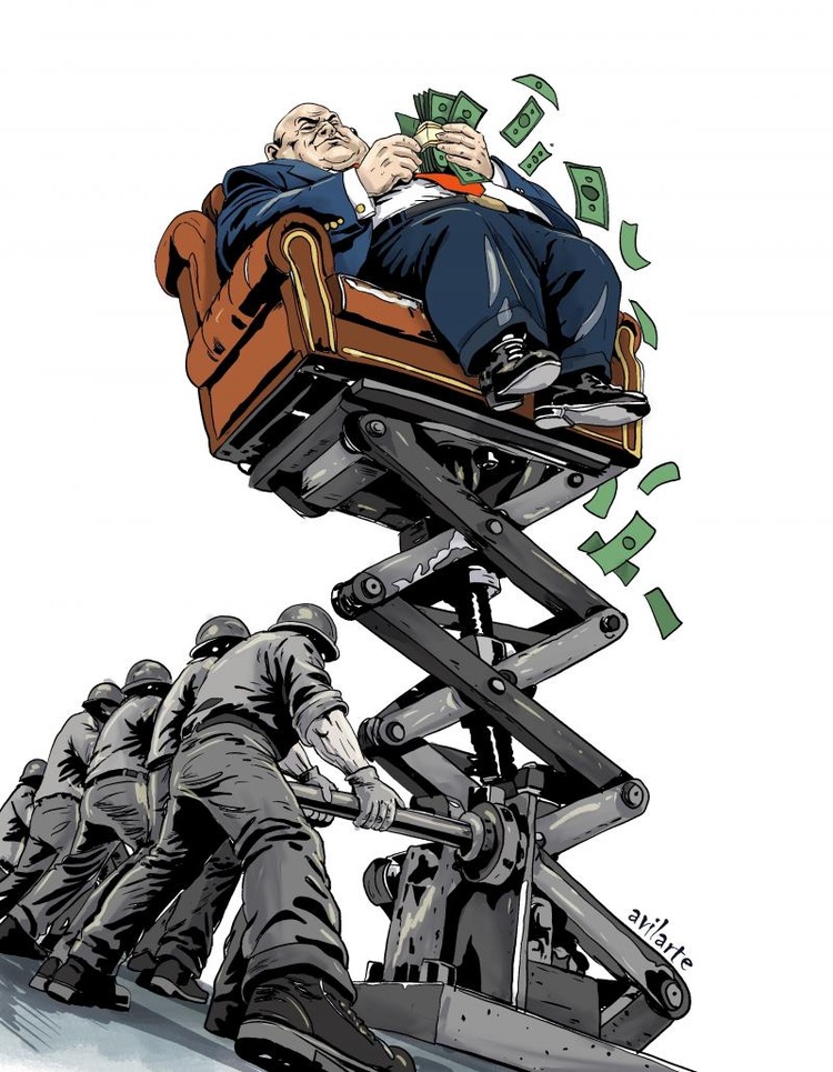 La riqueza sobre sus hombros