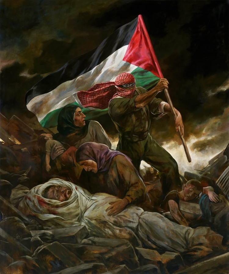 A pintura «Fath al-Qarib (A Vitória Próxima)» de Hassan Roholamin