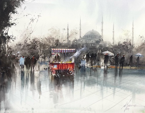 Gallery Of WaterColor Painting By Mohammad Ali Yazdchi - Iran