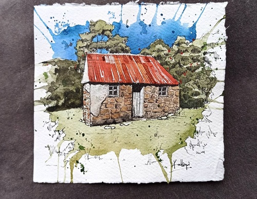 Galeria de pinturas em aquarela de Kalliopi C - Escócia