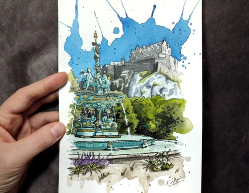 Galeria de pinturas em aquarela de Kalliopi C - Escócia
