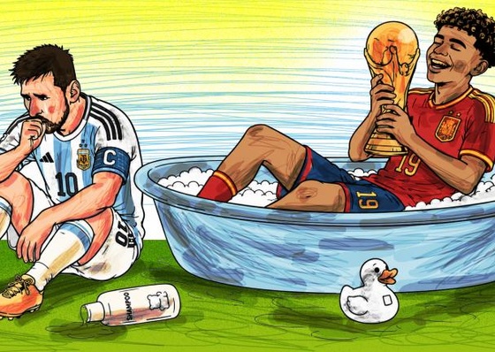 La España de Yamal derrota a la Argentina de Messi y gana la Copa del Mundo.