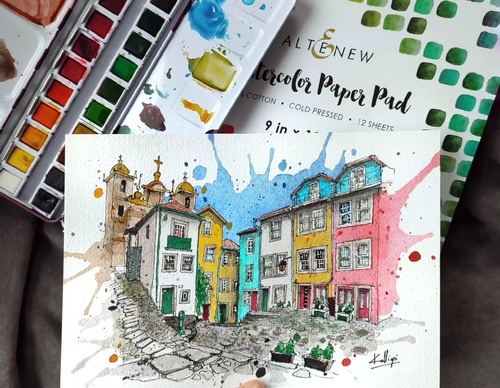Galeria de pinturas em aquarela de Kalliopi C - Escócia