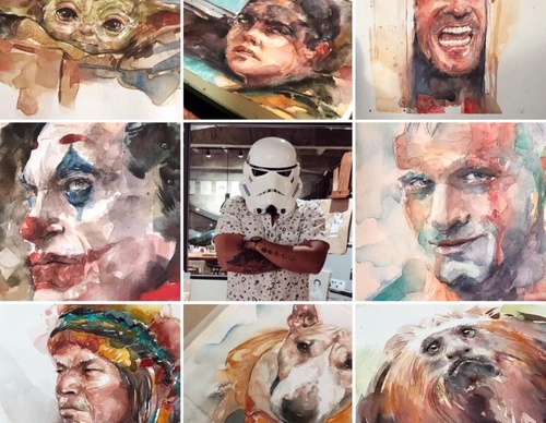 Gallery Of WaterColor Painting By Xavier Palau Blacio - Argentina