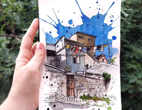 Galeria de pinturas em aquarela de Kalliopi C - Escócia