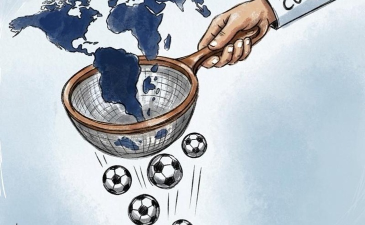 planet football World Cup fever paralyzes the planet.