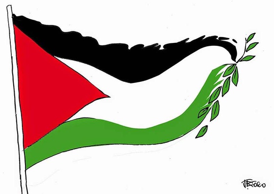 Galería de caricaturas “Palestina no está sola”