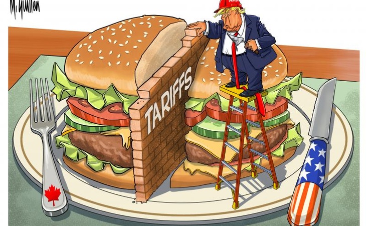 The tariff wall The trade war between the US and Canada escalates.
