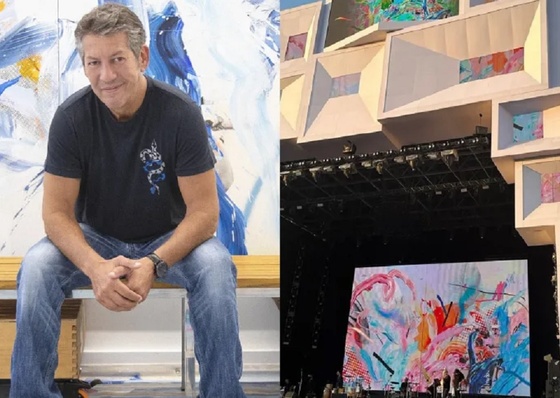 El artista brasileño René Machado