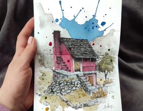 Galeria de pinturas em aquarela de Kalliopi C - Escócia