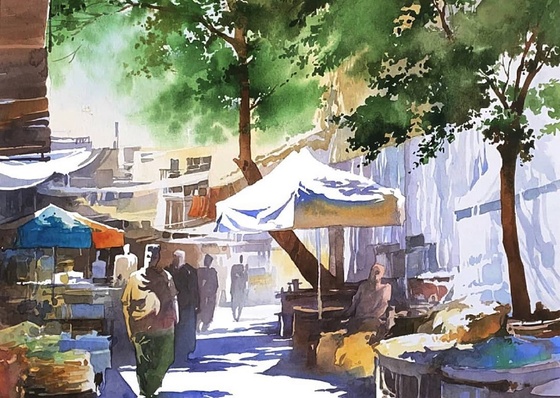 Gallery of Watercolor painting by Abdalla M Assaad-Syria