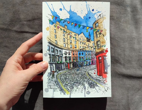 Galeria de pinturas em aquarela de Kalliopi C - Escócia