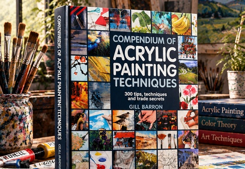 Compendio de técnicas de pintura acrílica de Gill Barron