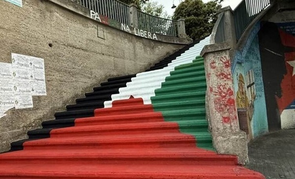 In Orgosolo, a staircase through Gaza