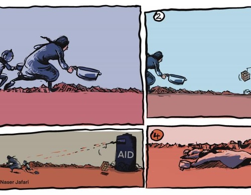 Víctimas de daños humanitarios en Gaza