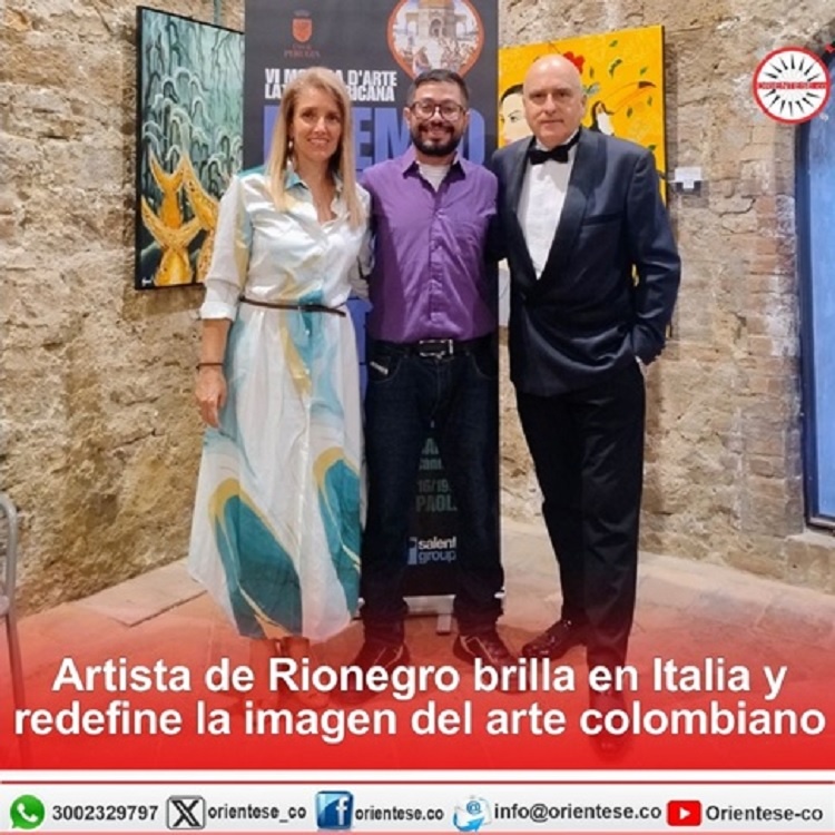 Artista de Rionegro brilla en Italia y redefine la imagen del arte colombiano