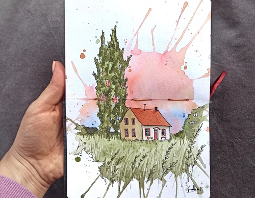 Galeria de pinturas em aquarela de Kalliopi C - Escócia