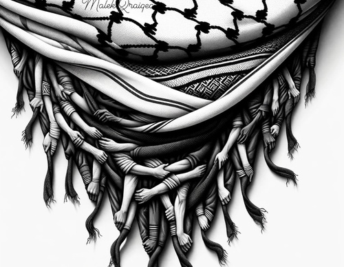 Galería de ilustraciones para Gaza de Malek Qreeqe - Palestina