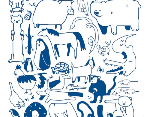 blank poster animal