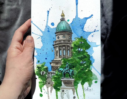 Galeria de pinturas em aquarela de Kalliopi C - Escócia