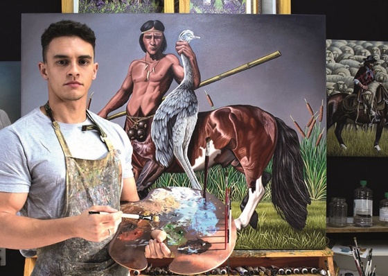 De Santo Antônio a Expointer: João Pedro Krech expone obras en el espacio cultural Estância da Arte