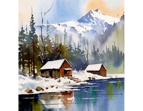 Gallery Of Watercolor Painting By Sikander Singh - India