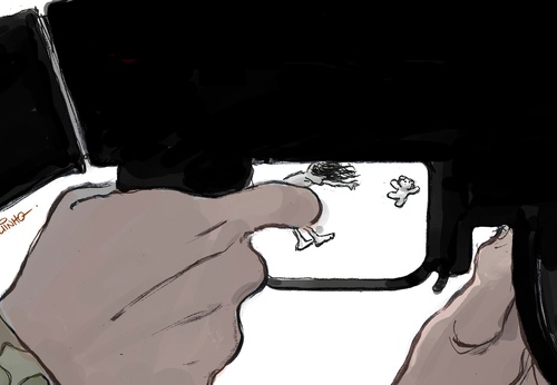 Holocaust in Gaza by Quinho Ravelli - Brazil