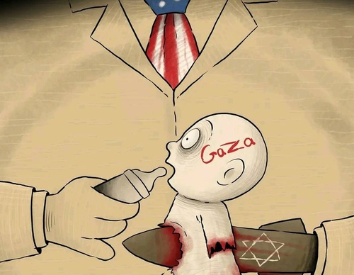 Galeria de obras de humor sobre Gaza e a guerra