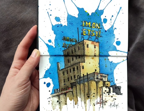 Galeria de pinturas em aquarela de Kalliopi C - Escócia