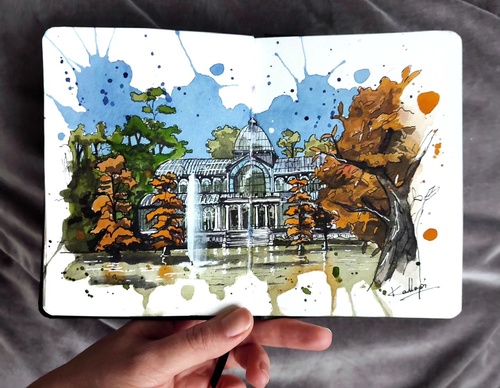 Galeria de pinturas em aquarela de Kalliopi C - Escócia