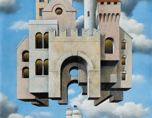 Gallery of humor painting by Rafal Olbinski - Poland