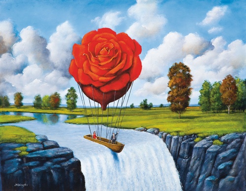 Gallery of humor painting by Rafal Olbinski - Poland