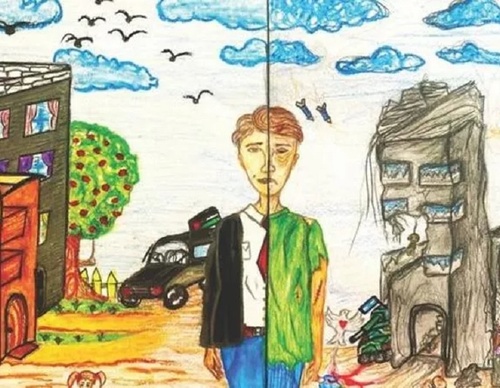 El horror y la esperanza de los niños de Gaza en dibujos entre los bombardeos