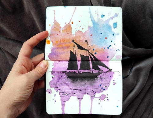 Galeria de pinturas em aquarela de Kalliopi C - Escócia