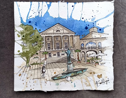 Galeria de pinturas em aquarela de Kalliopi C - Escócia