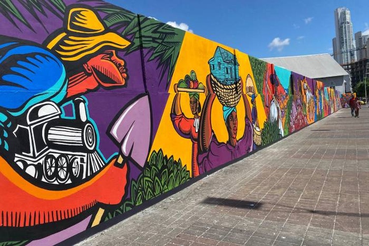 A Mural Telling the Story of Afro-Caribbean People in Panama