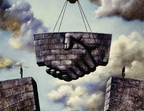 Gallery of humor painting by Rafal Olbinski - Poland