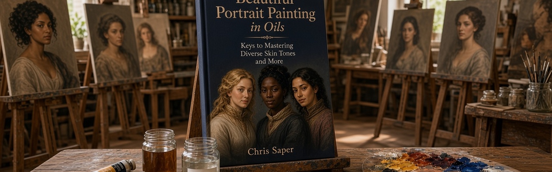 Beautiful Portrait Painting in Oils: Keys to Mastering Diverse Skin Tones and More by Chris Saper