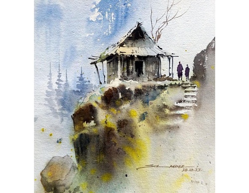 Gallery Of Watercolor Painting By Sikander Singh - India