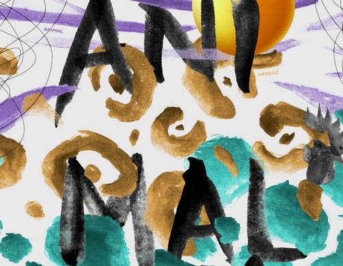 blank poster animal
