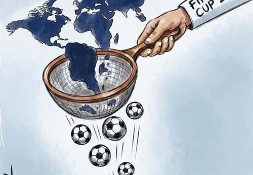 planet football World Cup fever paralyzes the planet.