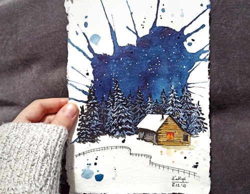 Galeria de pinturas em aquarela de Kalliopi C - Escócia
