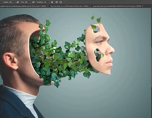 How to Create a Plant Face Portrait Effect – Photoshop Tutorial