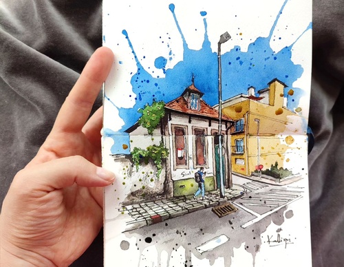 Galeria de pinturas em aquarela de Kalliopi C - Escócia