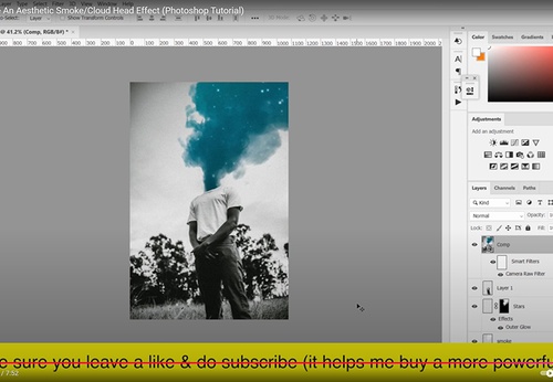 Create An Aesthetic Smoke_Cloud Head Effect (Photoshop Tutorial)