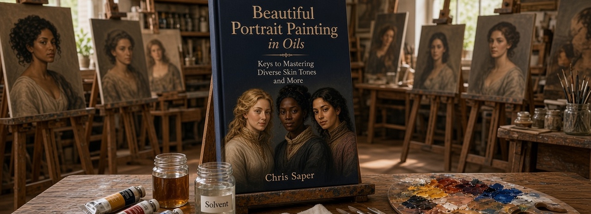 Beautiful Portrait Painting in Oils: Keys to Mastering Diverse Skin Tones and More by Chris Saper