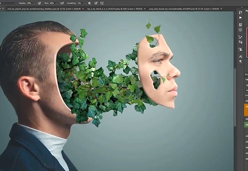 Cómo crear un efecto de retrato con rostro de planta – Tutorial de Photoshop