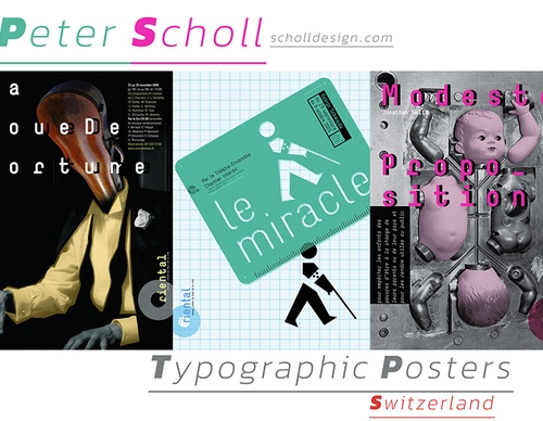 Gallery of Typographic Posters by Peter Scholl – Switzerland