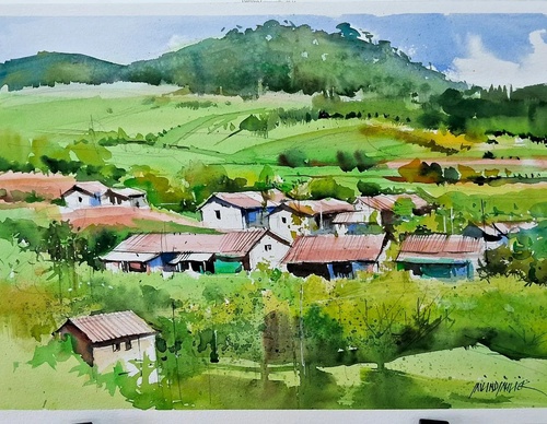 Gallery Of Watercolor Painting By Milind Mulick - India